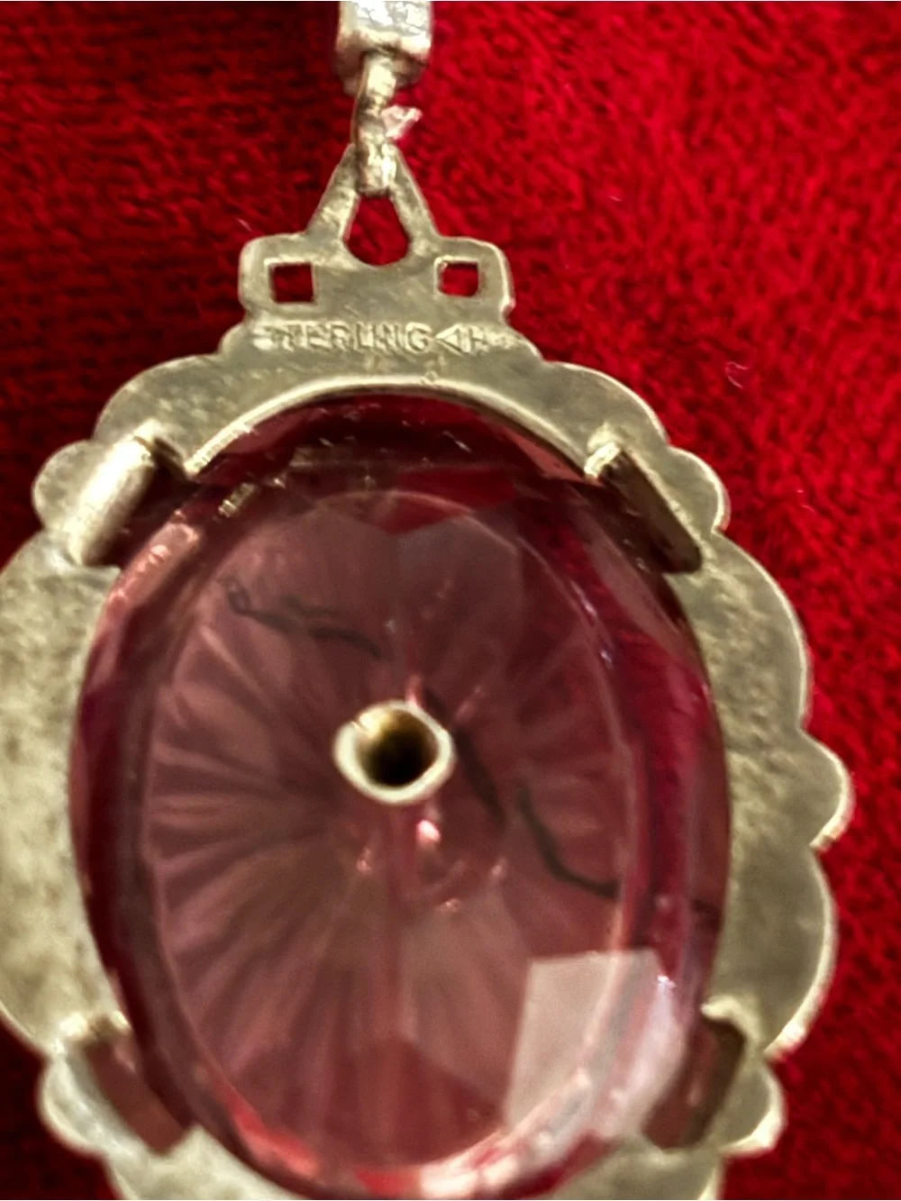 Gorgeous, vintage silver camphor glass,  necklace
